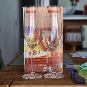Nachtmann crystal Champagne flutes